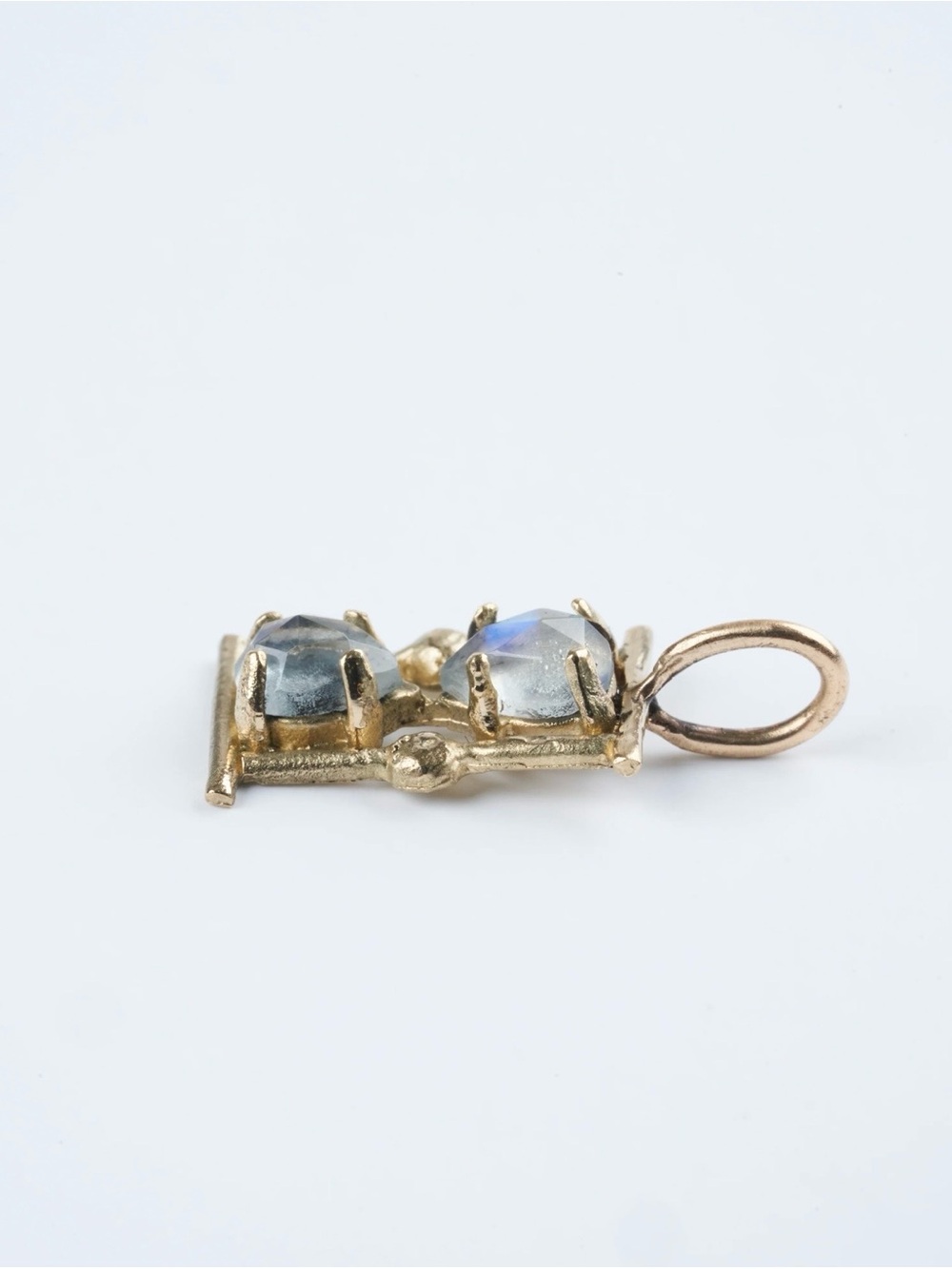 Acanthus Amulet Hourglass Charm, 14K Yellow Gold & Moonstone, $459 in EUC - Picture 2 of 4
